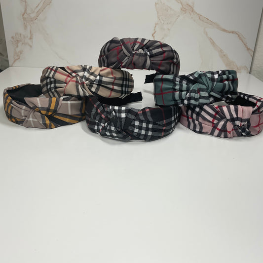 Plaid headbands